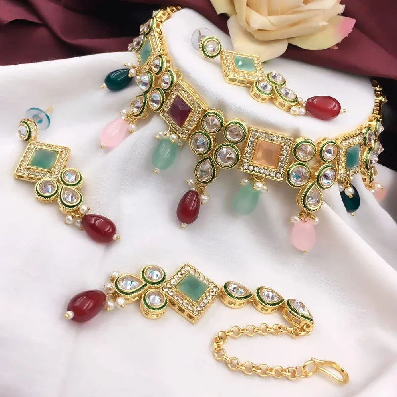 Unique Jewelry For Less – Shop The Sale Now 5G Jewellery Gold Plated Crystal Stone And Beads Choker Necklace Set Unique Jewelry For Less – Shop The Sale Now 5G Jewellery Gold Plated Crystal Stone And Beads Choker Necklace Set