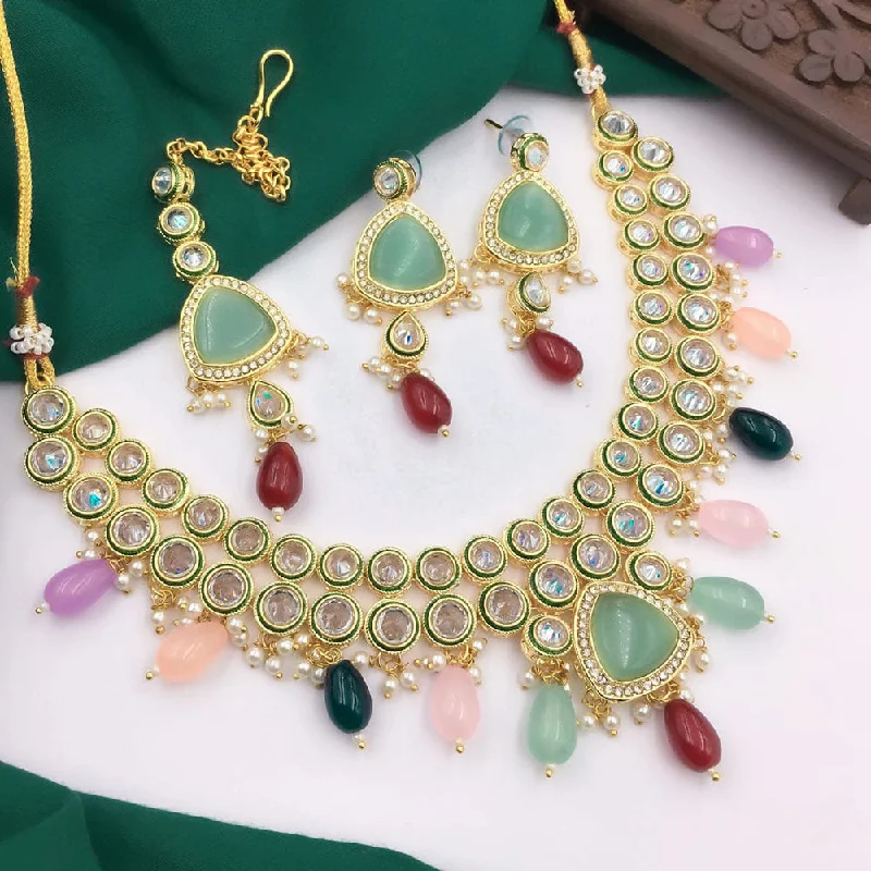 Dainty And Elegant Jewelry Now At Reduced Prices 5G Jewellery Gold Plated Crystal Stone And Beads Necklace Set Dainty And Elegant Jewelry Now At Reduced Prices 5G Jewellery Gold Plated Crystal Stone And Beads Necklace Set