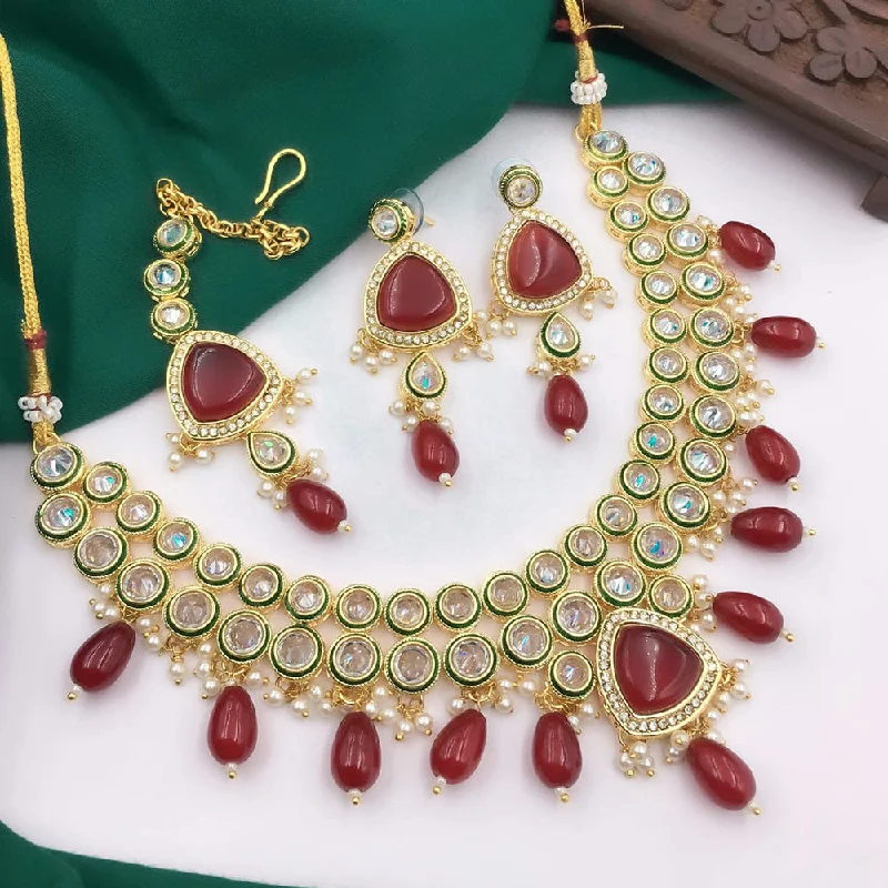 Affordable Luxury Jewelry – Style At A Great Price 5G Jewellery Gold Plated Crystal Stone And Beads Necklace Set Affordable Luxury Jewelry – Style At A Great Price 5G Jewellery Gold Plated Crystal Stone And Beads Necklace Set