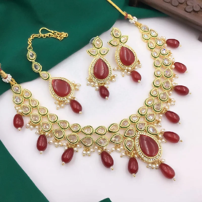 Stunning Statement Jewelry, Unbeatable Discounts 5G Jewellery Gold Plated Crystal Stone And Beads Necklace Set Stunning Statement Jewelry, Unbeatable Discounts 5G Jewellery Gold Plated Crystal Stone And Beads Necklace Set