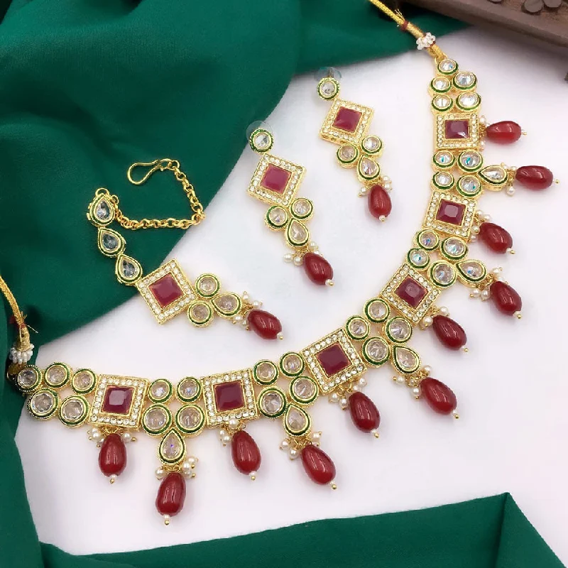 Affordable Elegance – Special Jewelry Sale Now Live 5G Jewellery Gold Plated Crystal Stone And Beads Necklace Set Affordable Elegance – Special Jewelry Sale Now Live 5G Jewellery Gold Plated Crystal Stone And Beads Necklace Set