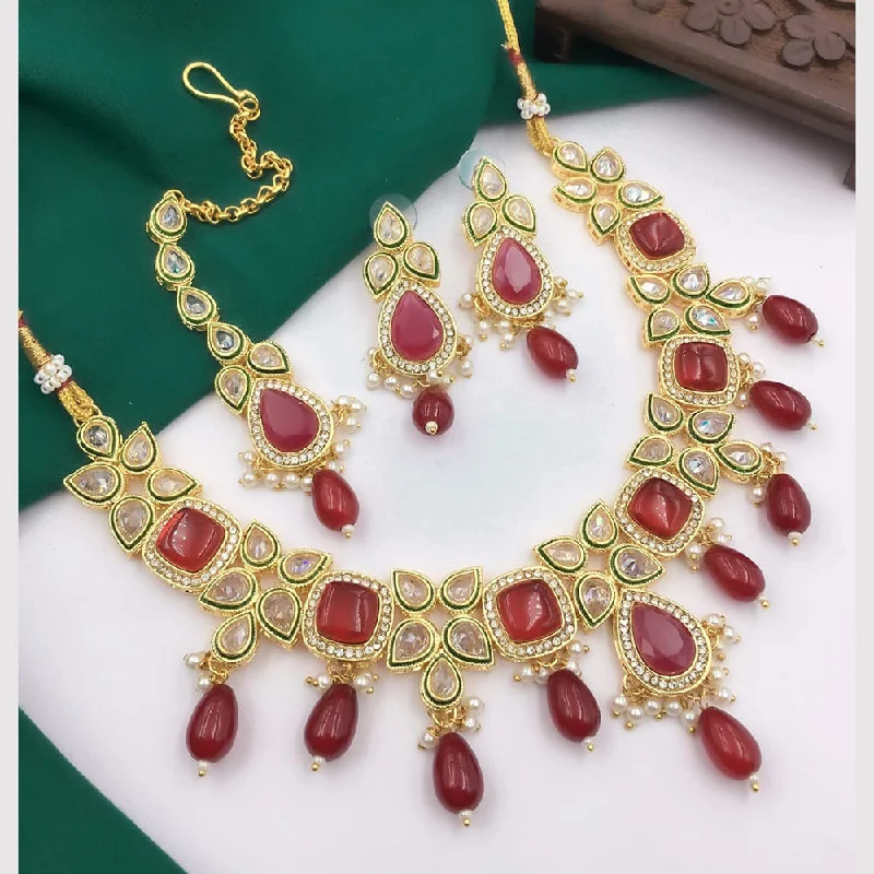 The Perfect Jewelry Piece At The Perfect Discount 5G Jewellery Gold Plated Crystal Stone And Beads Necklace Set The Perfect Jewelry Piece At The Perfect Discount 5G Jewellery Gold Plated Crystal Stone And Beads Necklace Set