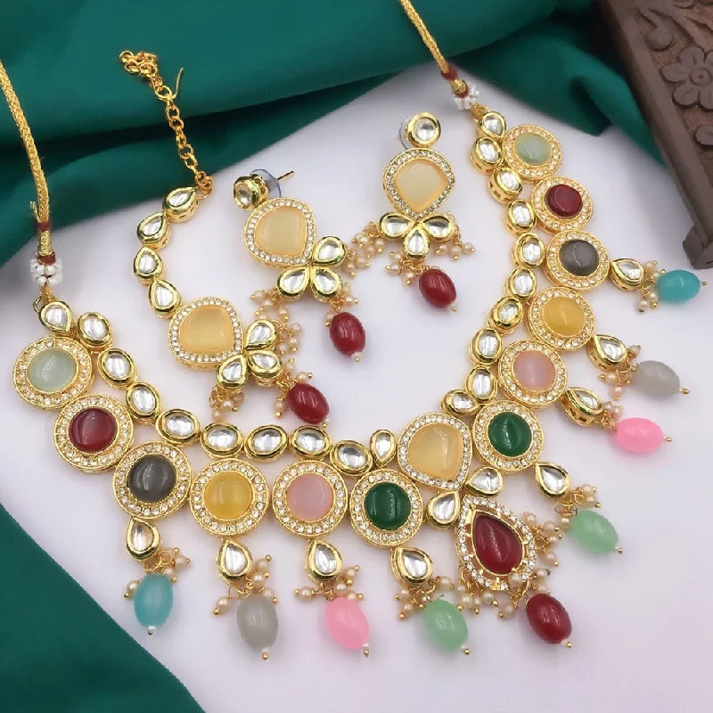 The Perfect Accessory For Less – Jewelry Sale Live 5G Jewellery Gold Plated Kundan Stone And Beads Necklace Set The Perfect Accessory For Less – Jewelry Sale Live 5G Jewellery Gold Plated Kundan Stone And Beads Necklace Set