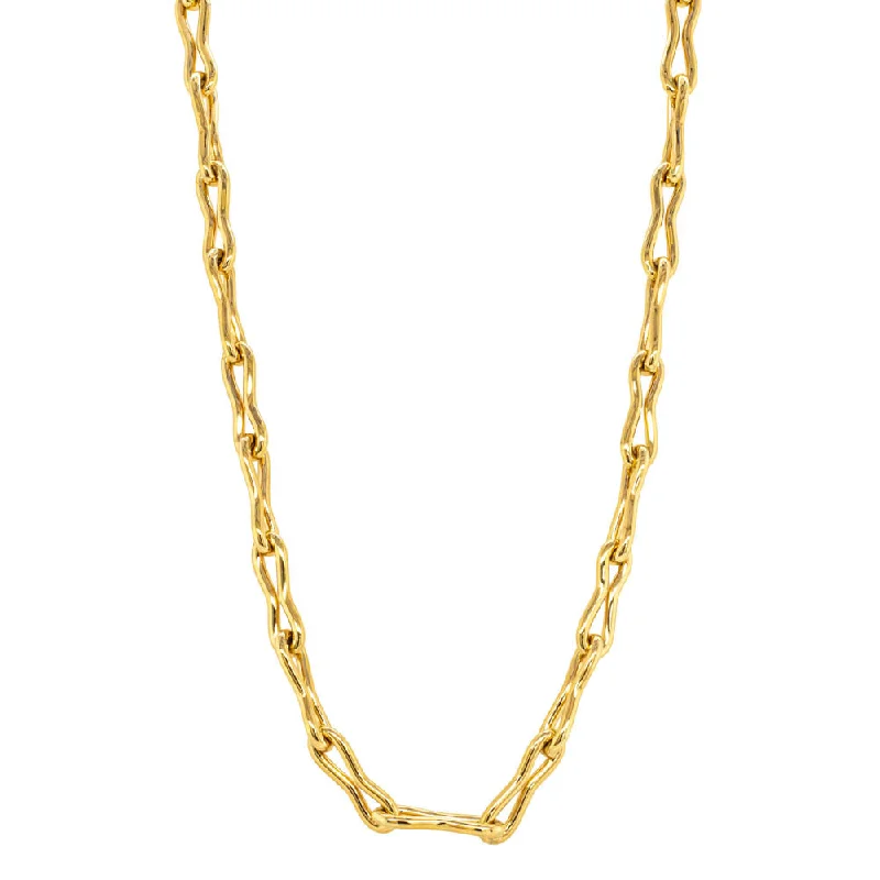 Limited-Stock Jewelry Sale – Once It's Gone, It's Gone 9ct Yellow Gold Pinched Link Necklace Limited-Stock Jewelry Sale – Once It's Gone, It's Gone 9ct Yellow Gold Pinched Link Necklace