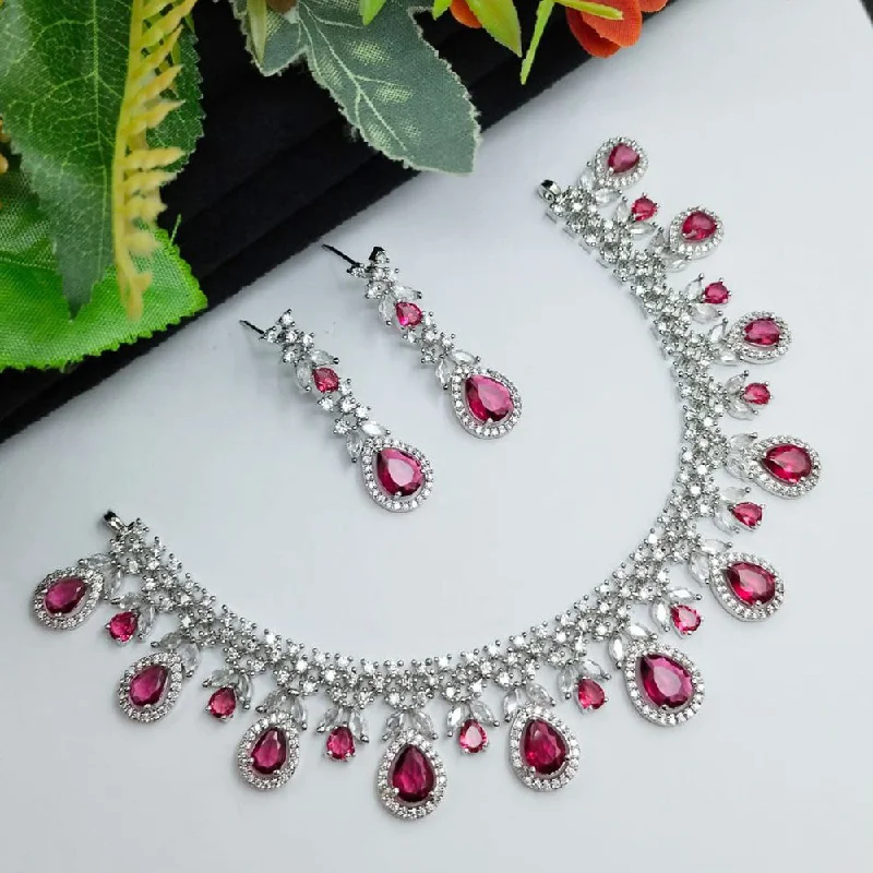 Unmissable Jewelry Clearance – Final Reductions Aamrapali Silver Plated AD Necklace Set Unmissable Jewelry Clearance – Final Reductions Aamrapali Silver Plated AD Necklace Set
