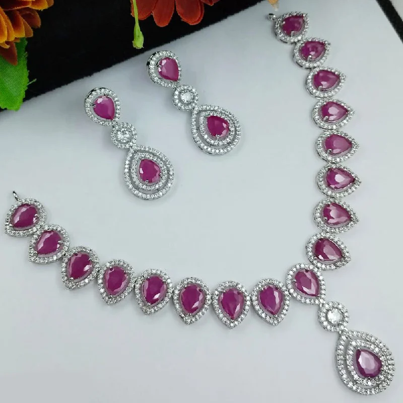 Luxury Jewelry Clearance – Shop Premium Styles Now Aamrapali Silver Plated AD Necklace Set Luxury Jewelry Clearance – Shop Premium Styles Now Aamrapali Silver Plated AD Necklace Set