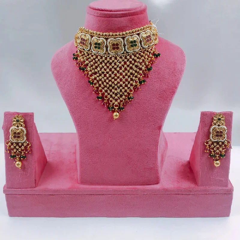 Affordable Glamour – Premium Jewelry At Special Prices Akruti Collection Gold Plated Pota Stone And Pearls Choker Necklace Set Affordable Glamour – Premium Jewelry At Special Prices Akruti Collection Gold Plated Pota Stone And Pearls Choker Necklace Set