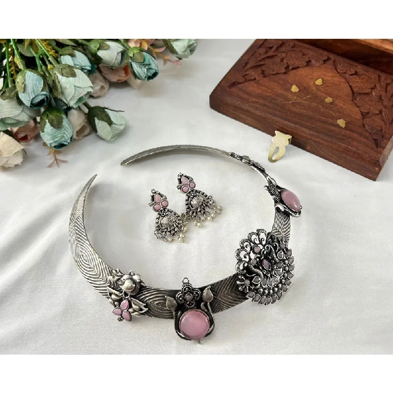 Don't Miss Our Biggest Jewelry Sale Of The Season Akruti Collection Oxidised Plated Pota Stone Necklace Set Don't Miss Our Biggest Jewelry Sale Of The Season Akruti Collection Oxidised Plated Pota Stone Necklace Set