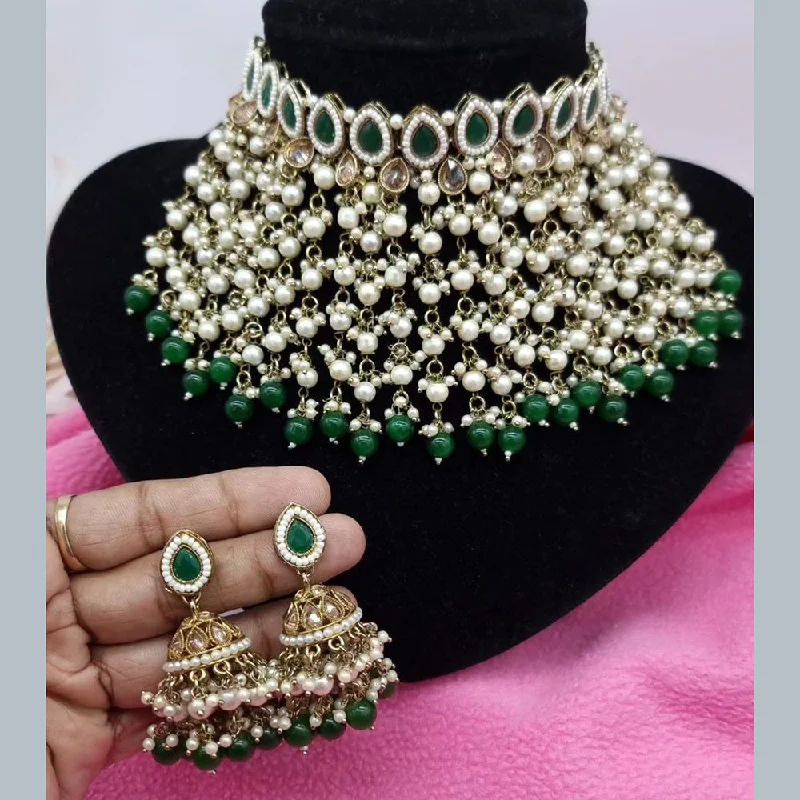 High-End Jewelry, Now More Affordable Than Ever Anjali Jewellery Gold Plated Crystal Stone Pearl And Beads Choker Necklace Set High-End Jewelry, Now More Affordable Than Ever Anjali Jewellery Gold Plated Crystal Stone Pearl And Beads Choker Necklace Set