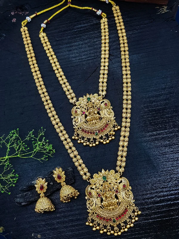 Accessorize For Less – Luxury Jewelry At Affordable Prices Antique Premium Gold finish Laxmi necklace Combo set Accessorize For Less – Luxury Jewelry At Affordable Prices Antique Premium Gold finish Laxmi necklace Combo set