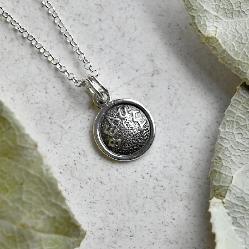 Limited-Stock Jewelry Sale – Shop Before It's Gone 'Beauty' Tiny Die Struck Silver Necklace Limited-Stock Jewelry Sale – Shop Before It's Gone 'Beauty' Tiny Die Struck Silver Necklace