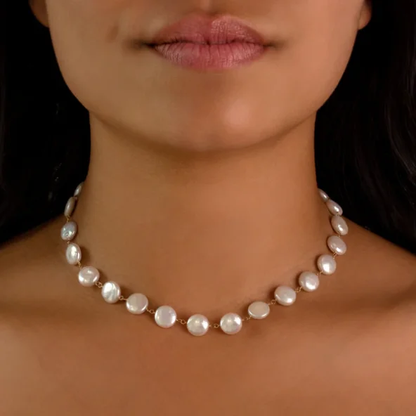 Exclusive Gemstone Jewelry At Special Prices Coin Pearl Gold Tied Necklace
