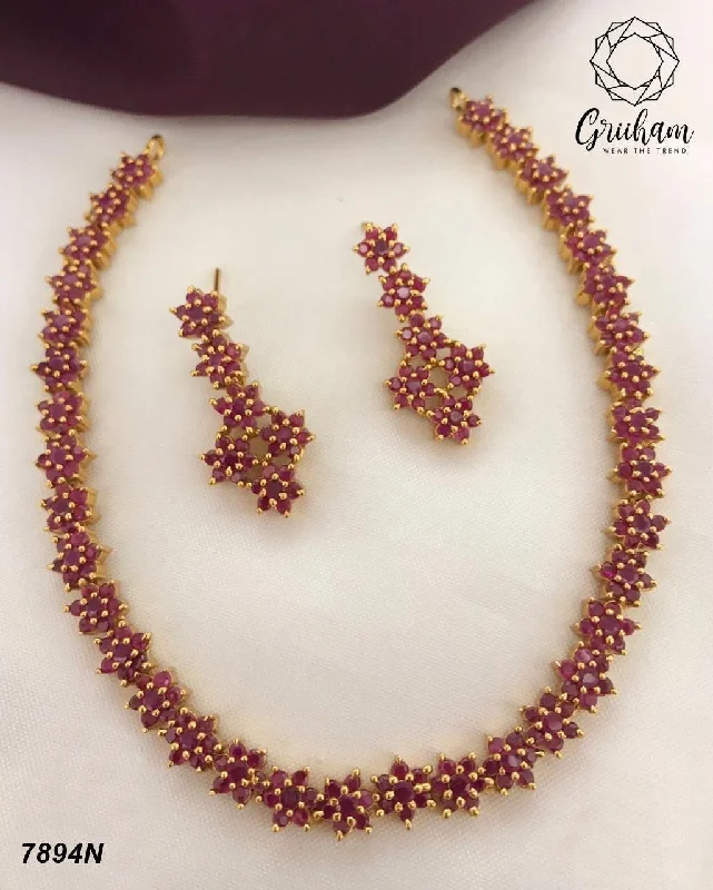 Unmissable Deals On Handmade Jewelry Collections Premium White Gold cz stones Necklace set 7894N Unmissable Deals On Handmade Jewelry Collections Premium White Gold cz stones Necklace set 7894N