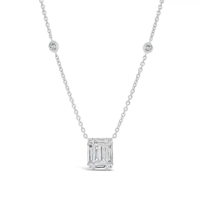 Fashion-Forward Jewelry At Exclusive Discounts Diamond Large Rectangle Pendant with Bezel-Set Diamond Stations Fashion-Forward Jewelry At Exclusive Discounts Diamond Large Rectangle Pendant with Bezel-Set Diamond Stations