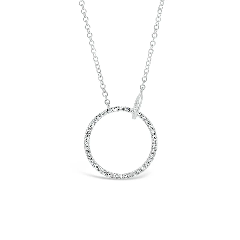 Best Jewelry Sale Prices – Limited-Time Offer Diamond Open Circle Pendant