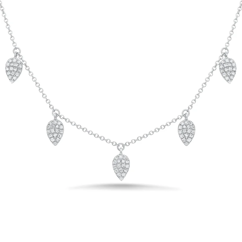 Shop Fine Jewelry With Amazing Deals Diamond Petals Dangle Necklace