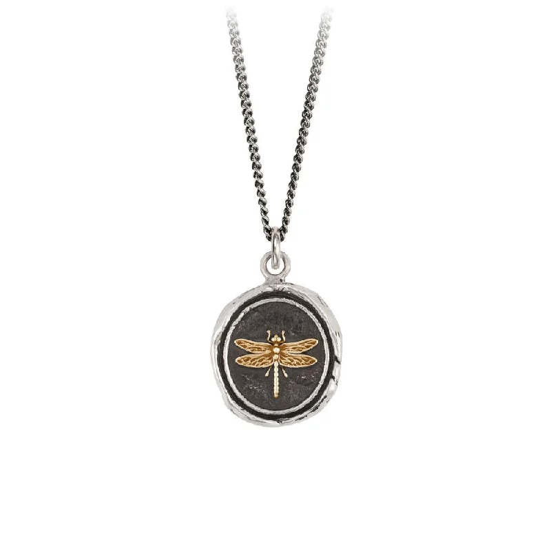 Classic And Modern Jewelry Styles On Sale Dragonfly 14k Gold On Silver Talisman