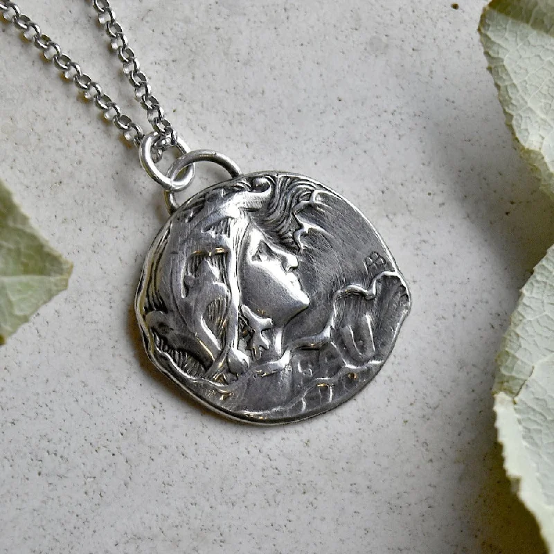 Final Call For Exquisite Jewelry At Reduced Rates 'Eau' Die Struck Silver Necklace