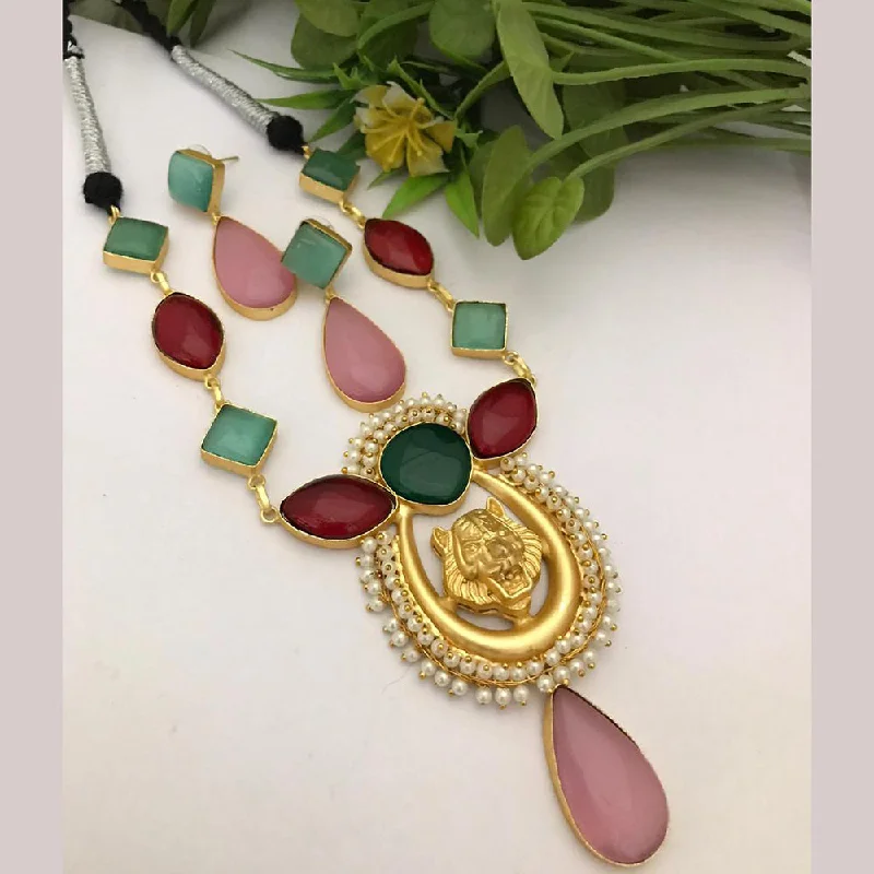 High-End Sparkle, Low-End Prices – Shop Now FS Collection Gold Plated Sabyasachi Style Necklace Set High-End Sparkle, Low-End Prices – Shop Now FS Collection Gold Plated Sabyasachi Style Necklace Set
