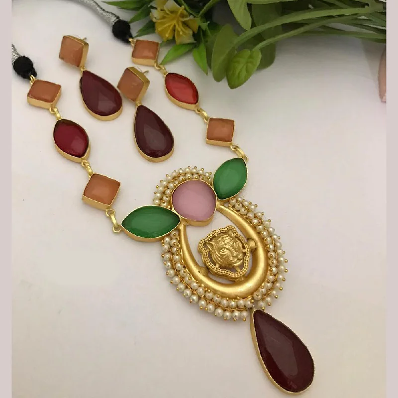 Limited-Time Jewelry Sale – Don't Miss Out On Dazzling Discounts FS Collection Gold Plated Sabyasachi Style Necklace Set