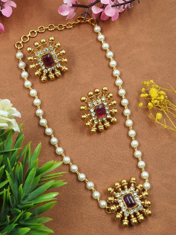 Elegant Designs, Unbeatable Discounts – Shop Jewelry Now Gold Plated Simple All occasions Necklace Set with red and white stones 11910N Elegant Designs, Unbeatable Discounts – Shop Jewelry Now Gold Plated Simple All occasions Necklace Set with red and white stones 11910N