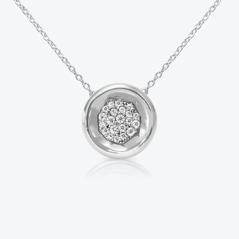 Once-A-Year Jewelry Sale – Grab Your Favorites Now A. Sun Halo Core 18K White Gold Necklace w. Lab-Grown Diamond Pavé Once-A-Year Jewelry Sale – Grab Your Favorites Now A. Sun Halo Core 18K White Gold Necklace w. Lab-Grown Diamond Pavé