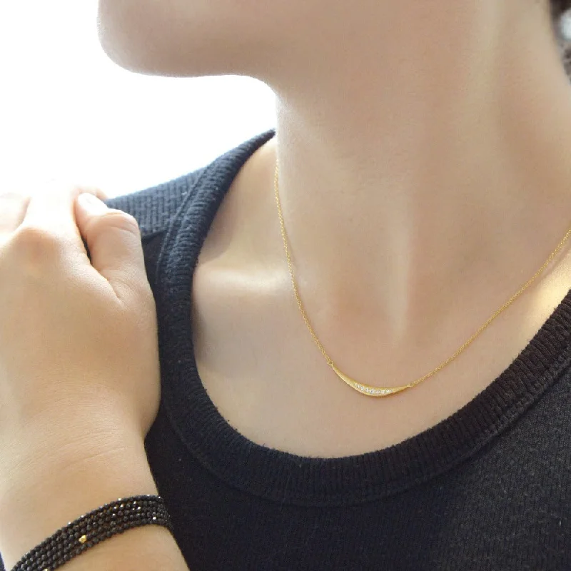 Special Sale On Handcrafted Jewelry – Shop Today Horizontal Crescent Flow Necklace