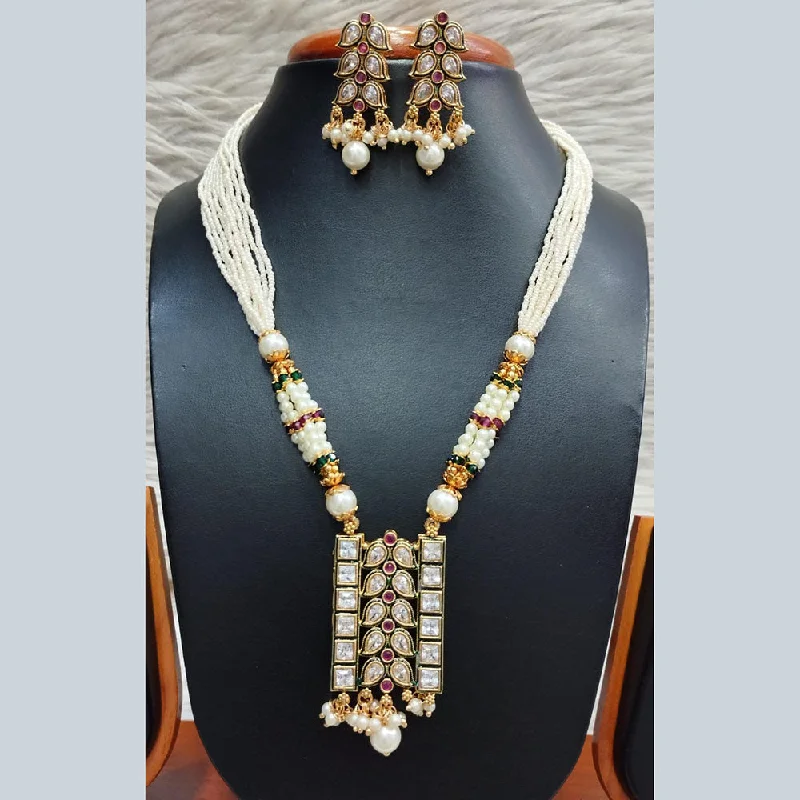 Seasonal Jewelry Deals – Elevate Your Style Jain Jewellers Gold Plated Polki Kundan Necklace Set Seasonal Jewelry Deals – Elevate Your Style Jain Jewellers Gold Plated Polki Kundan Necklace Set