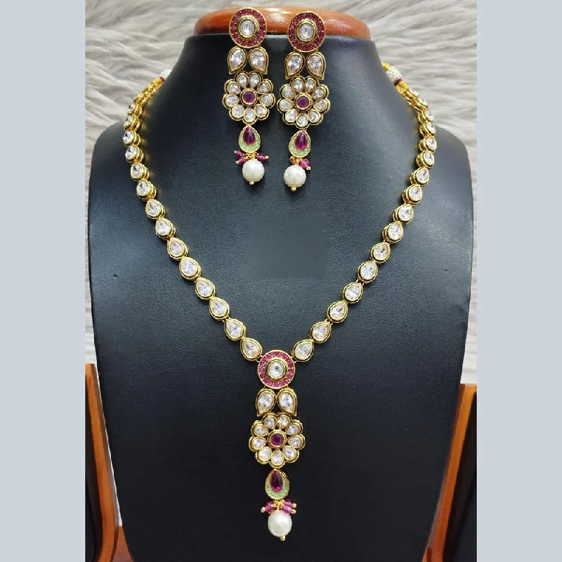 Limited-Time Offer On Elegant Jewelry Pieces Jain Jewellers Gold Plated Polki Kundan Necklace Set Limited-Time Offer On Elegant Jewelry Pieces Jain Jewellers Gold Plated Polki Kundan Necklace Set