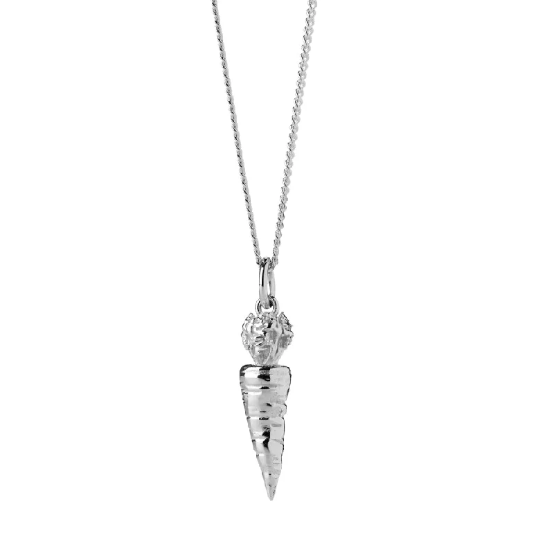 Fashion-Forward Geometric Jewelry For Contemporary Style Karen Walker Carrot Necklace - Sterling Silver Fashion-Forward Geometric Jewelry For Contemporary Style Karen Walker Carrot Necklace - Sterling Silver