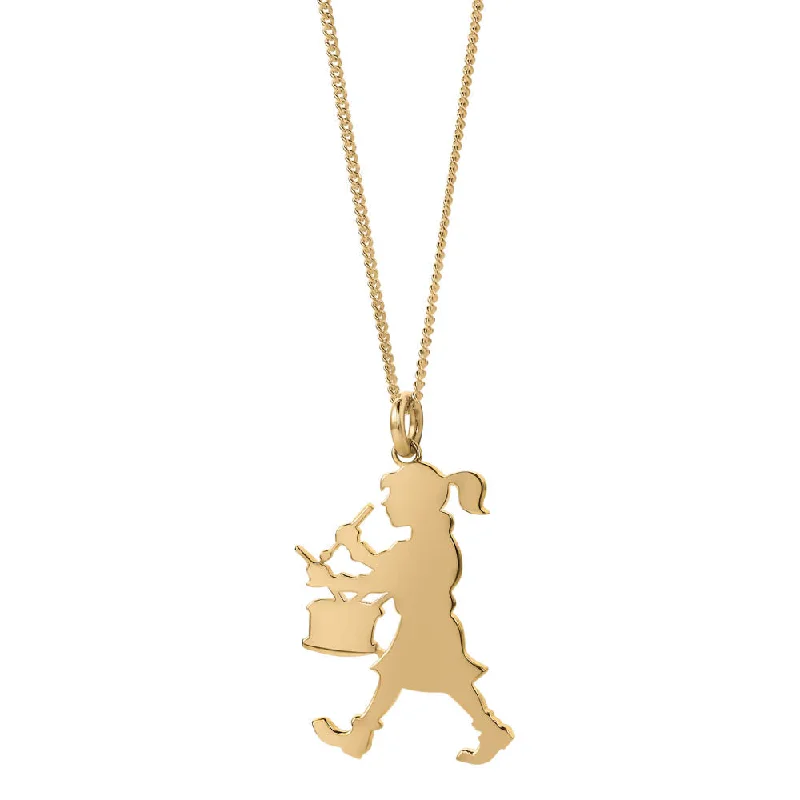 Luxury Jewelry At Unbeatable Discounts Karen Walker Drummer Girl Necklace - 9ct Yellow Gold Luxury Jewelry At Unbeatable Discounts Karen Walker Drummer Girl Necklace - 9ct Yellow Gold
