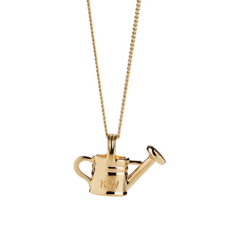 Delicate Crystal Jewelry For Sophisticated Charm Karen Walker Watering Can Necklace - 9ct Yellow Gold Delicate Crystal Jewelry For Sophisticated Charm Karen Walker Watering Can Necklace - 9ct Yellow Gold