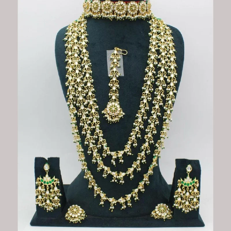 Discounted Jewelry For A Glamorous Look Kavita Art Gold Plated Kundan Stone And Pearls Necklace Combo Set Discounted Jewelry For A Glamorous Look Kavita Art Gold Plated Kundan Stone And Pearls Necklace Combo Set