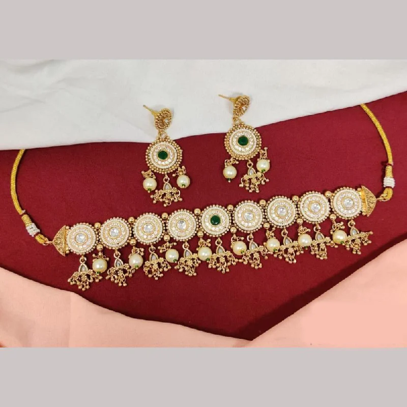 Shop Stylish Jewelry Now And Save Big Kavita Art Gold Plated Pota Stone And Pearls Necklace Set Shop Stylish Jewelry Now And Save Big Kavita Art Gold Plated Pota Stone And Pearls Necklace Set