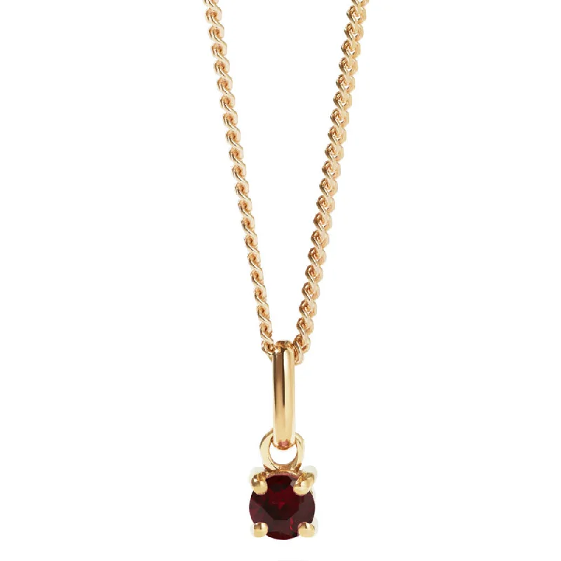 Trendy Minimalist Jewelry For Everyday Wear Meadowlark Della Necklace - Gold Plated & Garnet Trendy Minimalist Jewelry For Everyday Wear Meadowlark Della Necklace - Gold Plated & Garnet