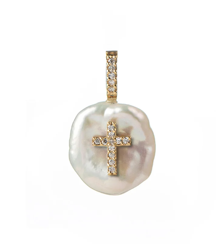 Timeless Jewelry Styles At Wallet-Friendly Prices Diamond Cross Petal 18K Gold Charm Necklace w. Pearl Timeless Jewelry Styles At Wallet-Friendly Prices Diamond Cross Petal 18K Gold Charm Necklace w. Pearl
