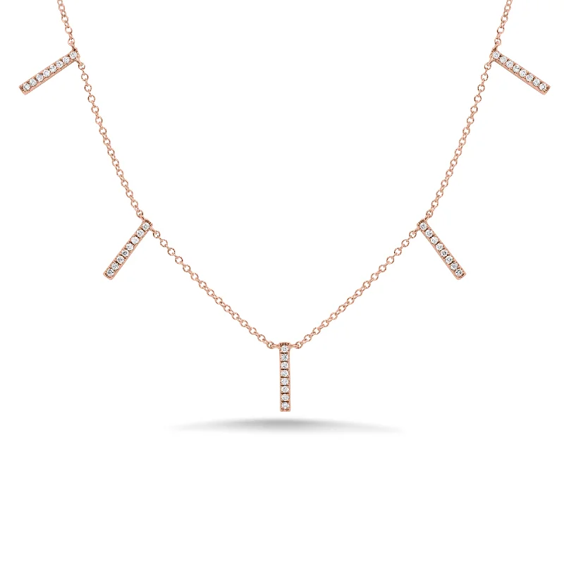 Handcrafted Beauty At Affordable Prices Pave Diamond Bar Dangle Necklace