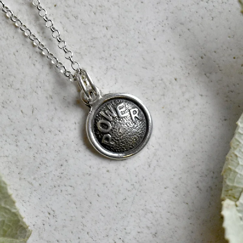 Best Jewelry Deals – Premium Quality At Exclusive Discounts 'Power' Tiny Die Struck Silver Necklace Best Jewelry Deals – Premium Quality At Exclusive Discounts 'Power' Tiny Die Struck Silver Necklace