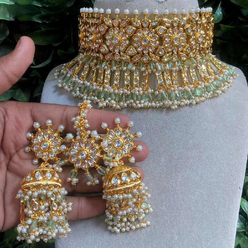 Sparkle In Style With Our Best Jewelry Deals Prime Kundan Jewellery Gold Plated Polki Kundan And Pearls Choker Necklace Set Sparkle In Style With Our Best Jewelry Deals Prime Kundan Jewellery Gold Plated Polki Kundan And Pearls Choker Necklace Set