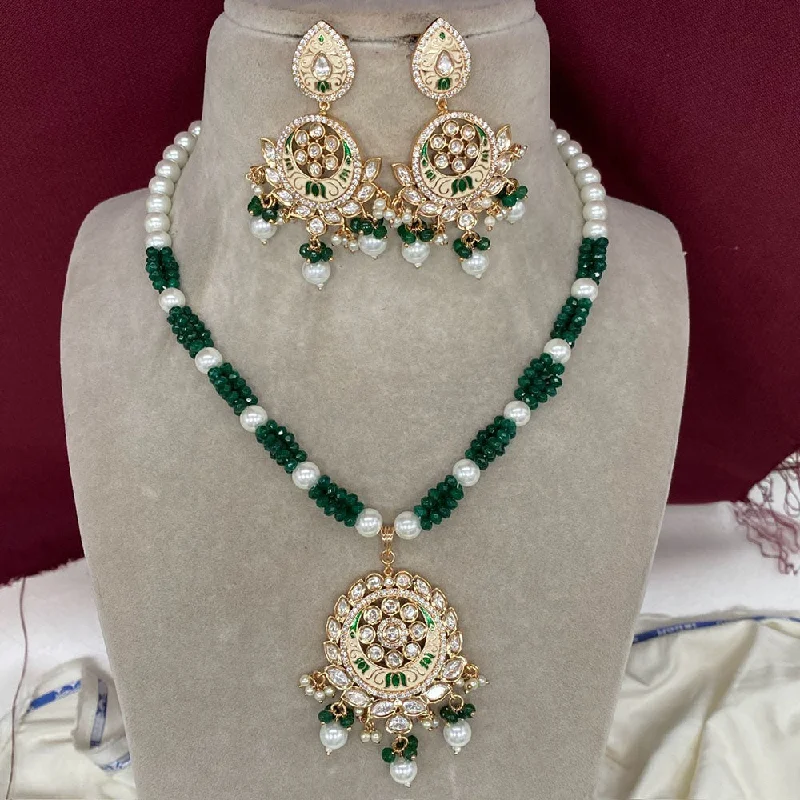 Unbeatable Offers On Luxury And Everyday Jewelry Prime Kundan Jewellery Gold Plated Polki Kundan And Pearls Necklace Set