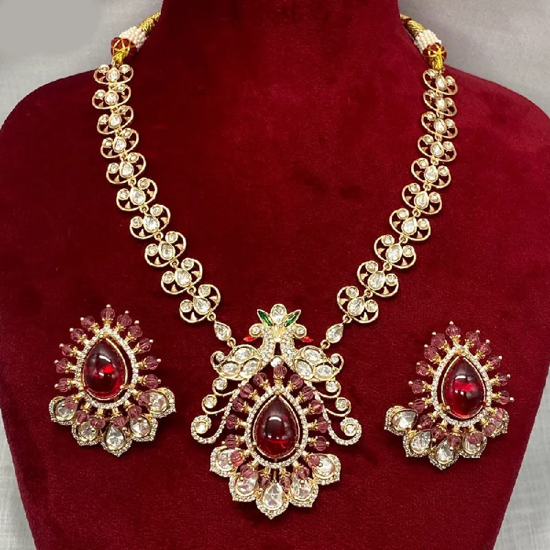 Dainty Floral Jewelry For Feminine Elegance Prime Kundan Jewellery Gold Plated Polki Kundan Necklace Set Dainty Floral Jewelry For Feminine Elegance Prime Kundan Jewellery Gold Plated Polki Kundan Necklace Set