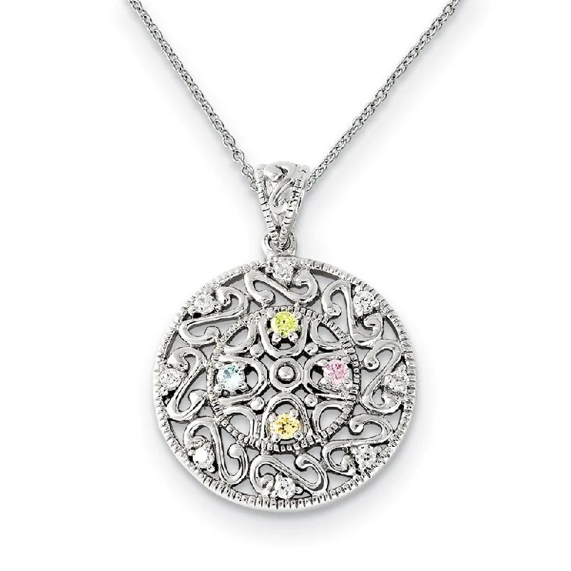 Shop Jewelry That Shines Without The High Price Rhodium Plated Sterling Silver & CZ Bliss Necklace, 18 Inch Shop Jewelry That Shines Without The High Price Rhodium Plated Sterling Silver & CZ Bliss Necklace, 18 Inch
