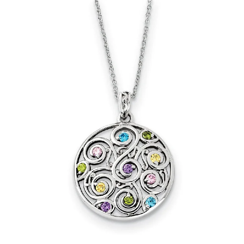 Shop Fine Jewelry With Exclusive Savings Rhodium Plated Sterling Silver & CZ Kaleidoscope of Wishes Necklace Shop Fine Jewelry With Exclusive Savings Rhodium Plated Sterling Silver & CZ Kaleidoscope of Wishes Necklace