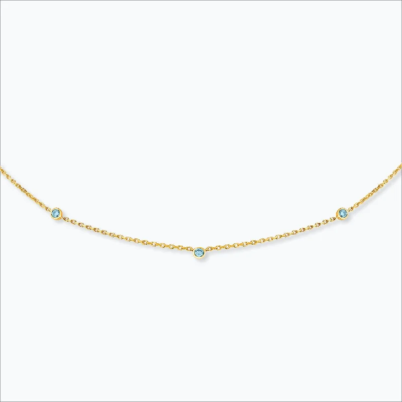 Elegant Designs, Unbeatable Discounts – Shop Jewelry Now 3 Stone 18K Gold Necklace w. Aquamarine Elegant Designs, Unbeatable Discounts – Shop Jewelry Now 3 Stone 18K Gold Necklace w. Aquamarine