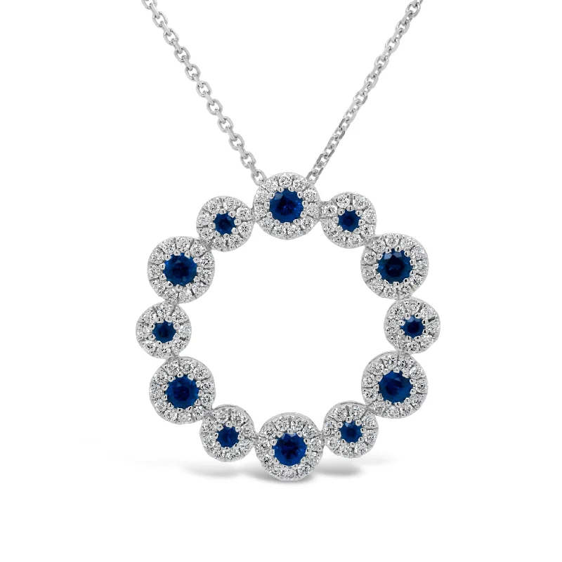 Seasonal Jewelry Clearance – Best Styles At The Lowest Prices Sapphire & Diamond Halo Wreath Pendant Seasonal Jewelry Clearance – Best Styles At The Lowest Prices Sapphire & Diamond Halo Wreath Pendant