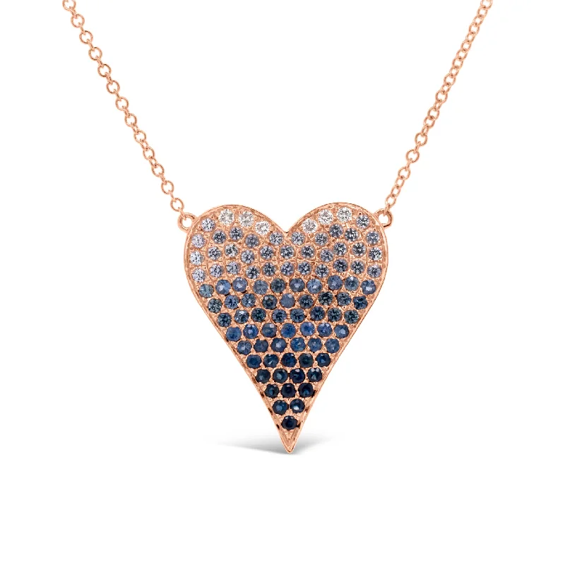 Everyday Jewelry Essentials Now On Sale Sapphire Gradient Heart Pendant