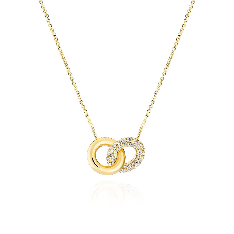Limited-Time Offer On Premium Jewelry Collections Carrara Due Piccolo Gold Plated Necklace w. Zirconia Limited-Time Offer On Premium Jewelry Collections Carrara Due Piccolo Gold Plated Necklace w. Zirconia