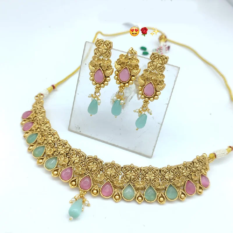Buy More, Save More On Stunning Jewelry Pieces SNERA Gold Plated Crystal Stone choker Necklace Set Buy More, Save More On Stunning Jewelry Pieces SNERA Gold Plated Crystal Stone choker Necklace Set