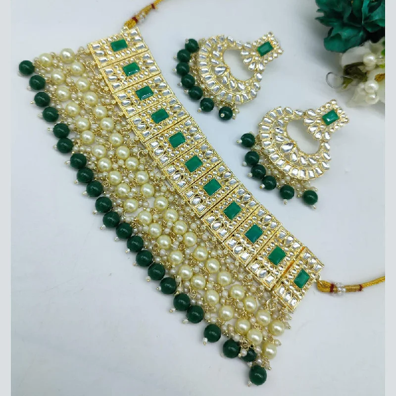 Flash Sale On Stunning Jewelry – Limited Stock Available SNERA Gold Plated Kundan Stone And Pearls Choker Necklace Set Flash Sale On Stunning Jewelry – Limited Stock Available SNERA Gold Plated Kundan Stone And Pearls Choker Necklace Set