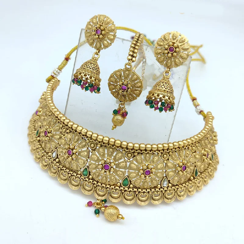 Accessorize For Less – Luxury Jewelry At Affordable Prices SNERA Gold Plated Pota Stone choker Necklace Set Accessorize For Less – Luxury Jewelry At Affordable Prices SNERA Gold Plated Pota Stone choker Necklace Set